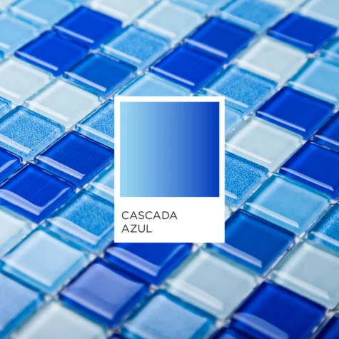 Producto PENTAGLÁS CASCADA AZUL vidrio para piletas