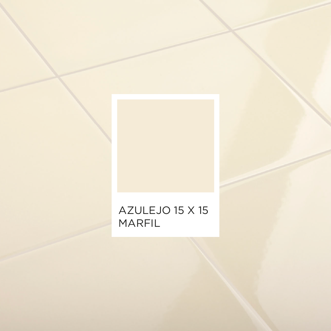 Azulejo marfil 15 cm x 15 cm