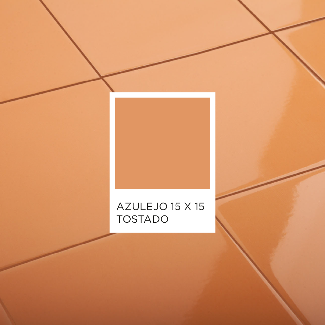 Azulejo tostado 15 cm x 15 cm