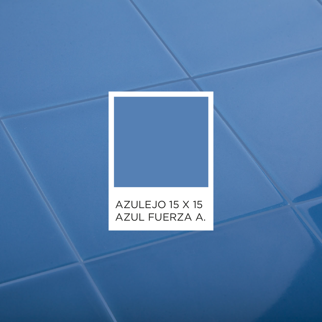 Azulejo azul fuerza aera 15 cm x 15 cm