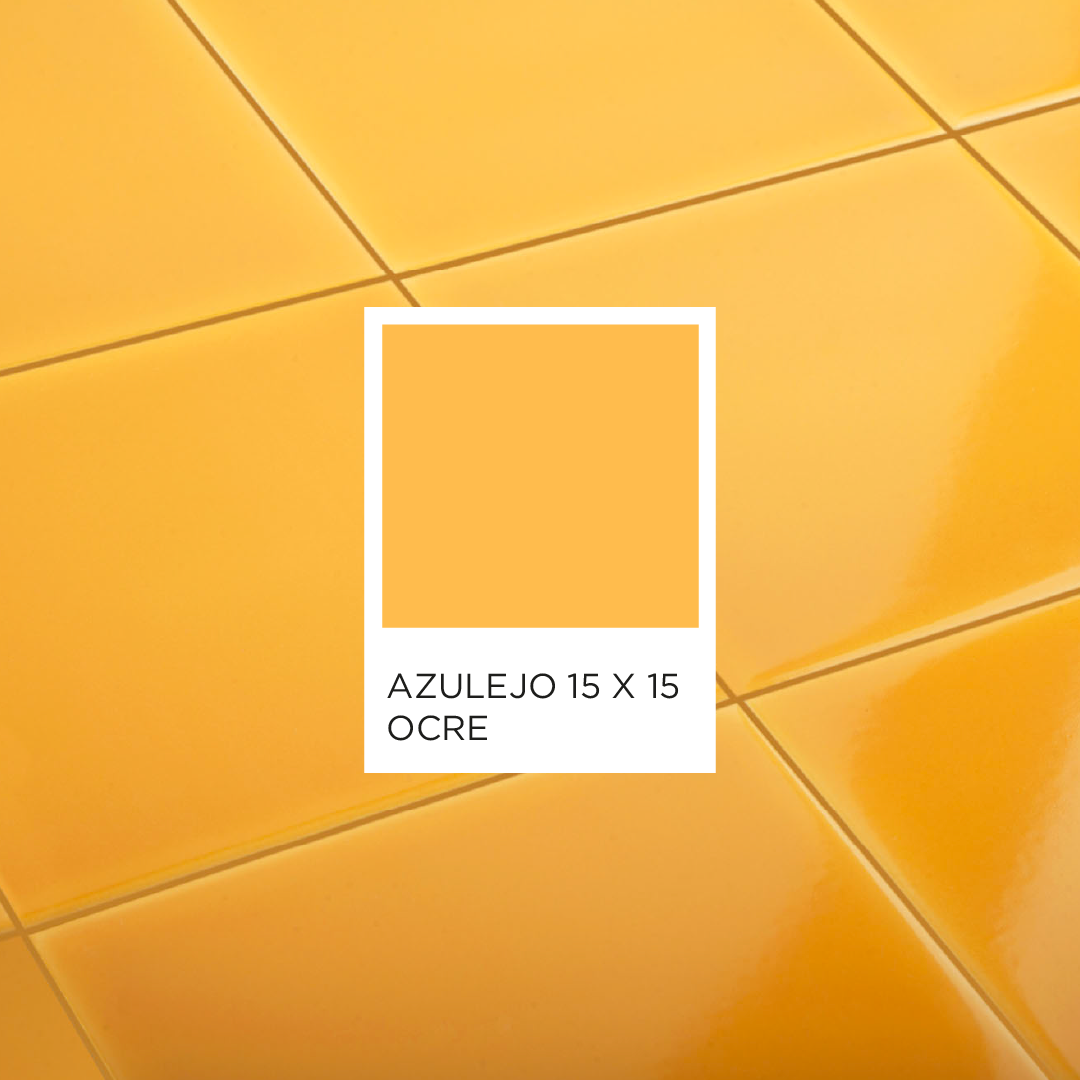 Azulejo ocre 15 cm x 15 cm