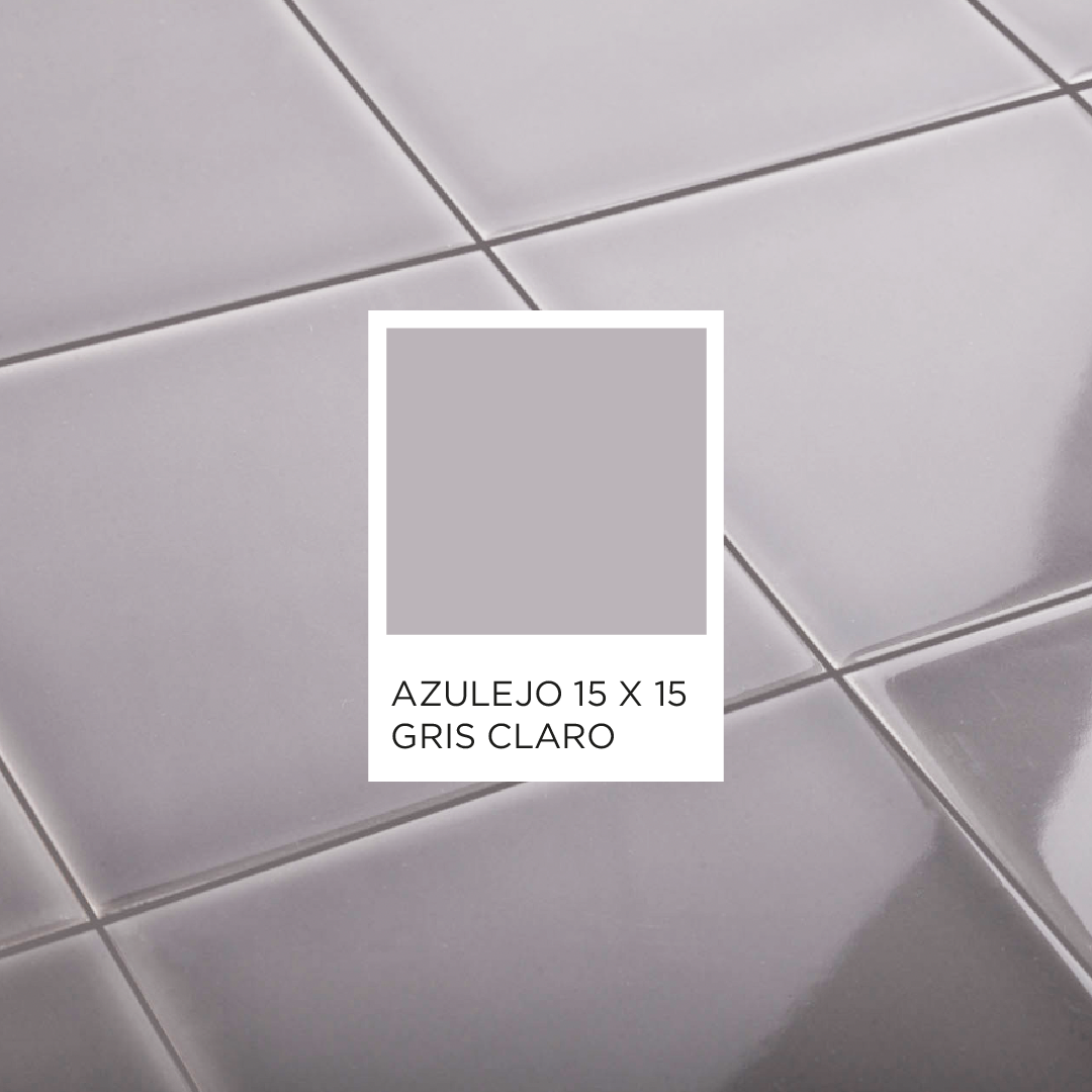 Azulejo gris claro 15 cm x 15 cm